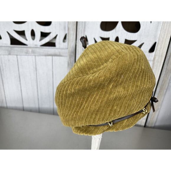 Vintage Mr. John Women\'s Classic Fabric Pillbox Style Hat Brown Green